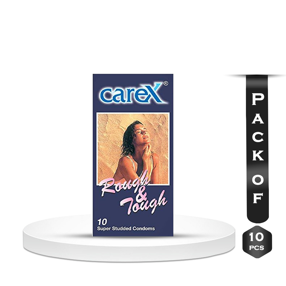 Pack of 10 Pieces Carex Rough Tough Extra Time Condoms