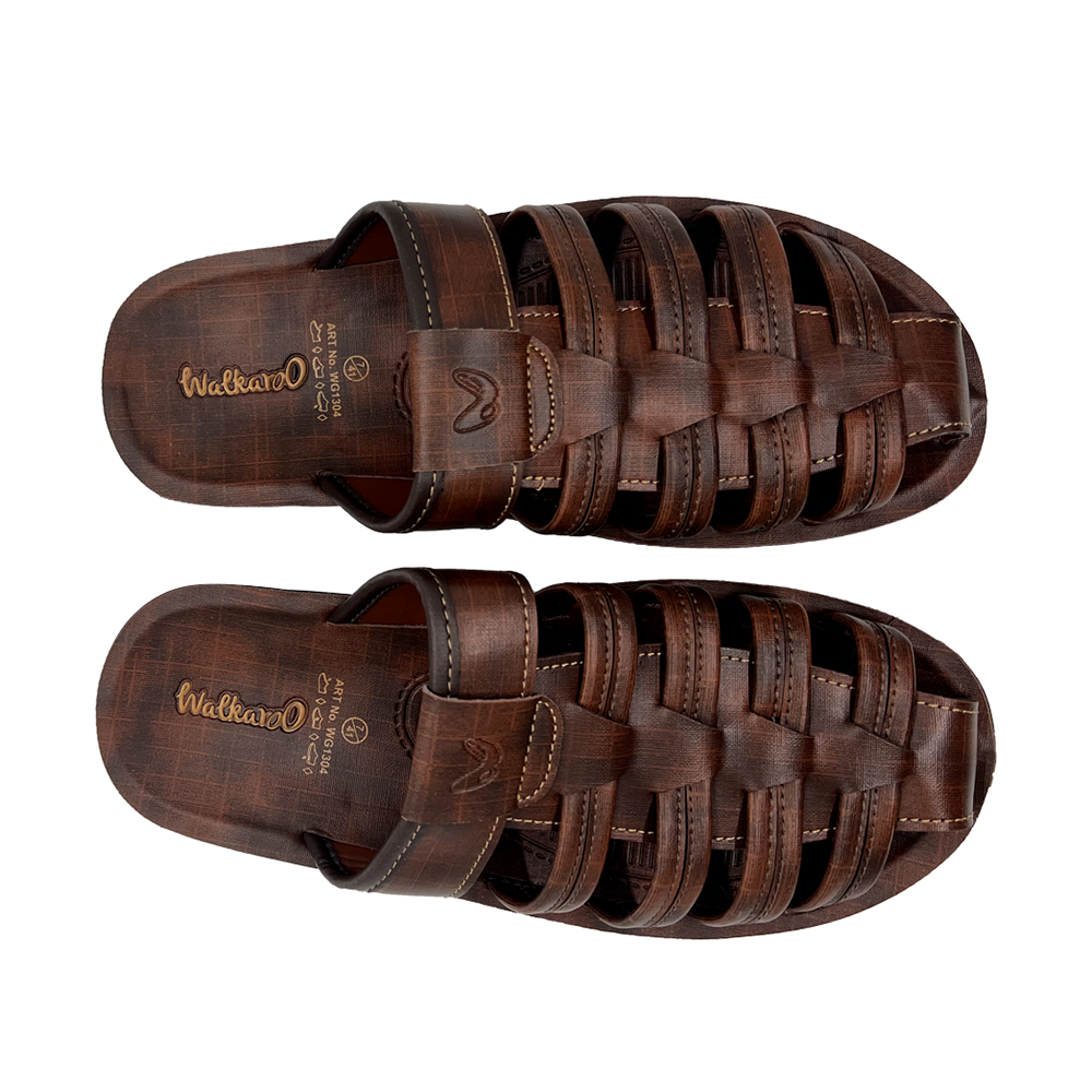 Walkaroo Brown Sandal For Gents 1304BRN - Brown