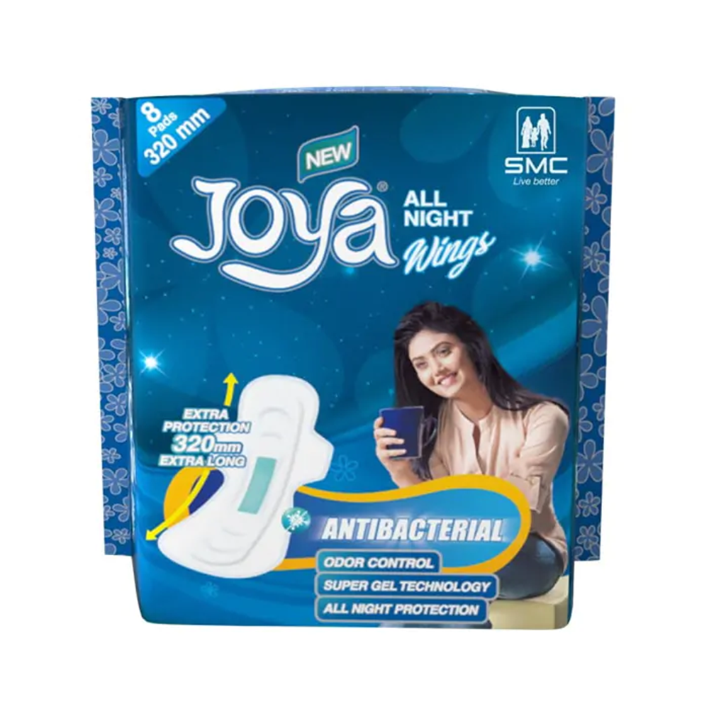 Joya All Night Wings System Sanitary Napkin - 8 Pcs