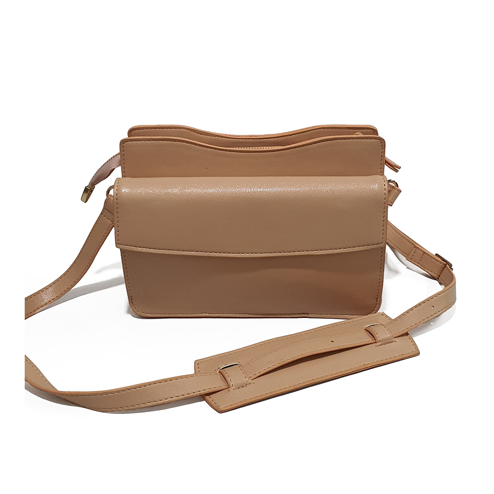 Artificial Leather Caterina Handbag For Women - Beige