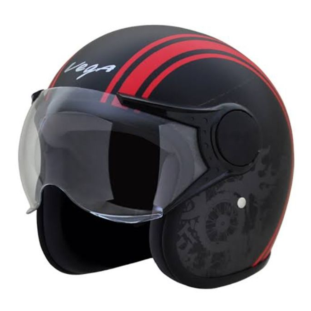 Vega Jeet Half Face Bike Helmet - Black