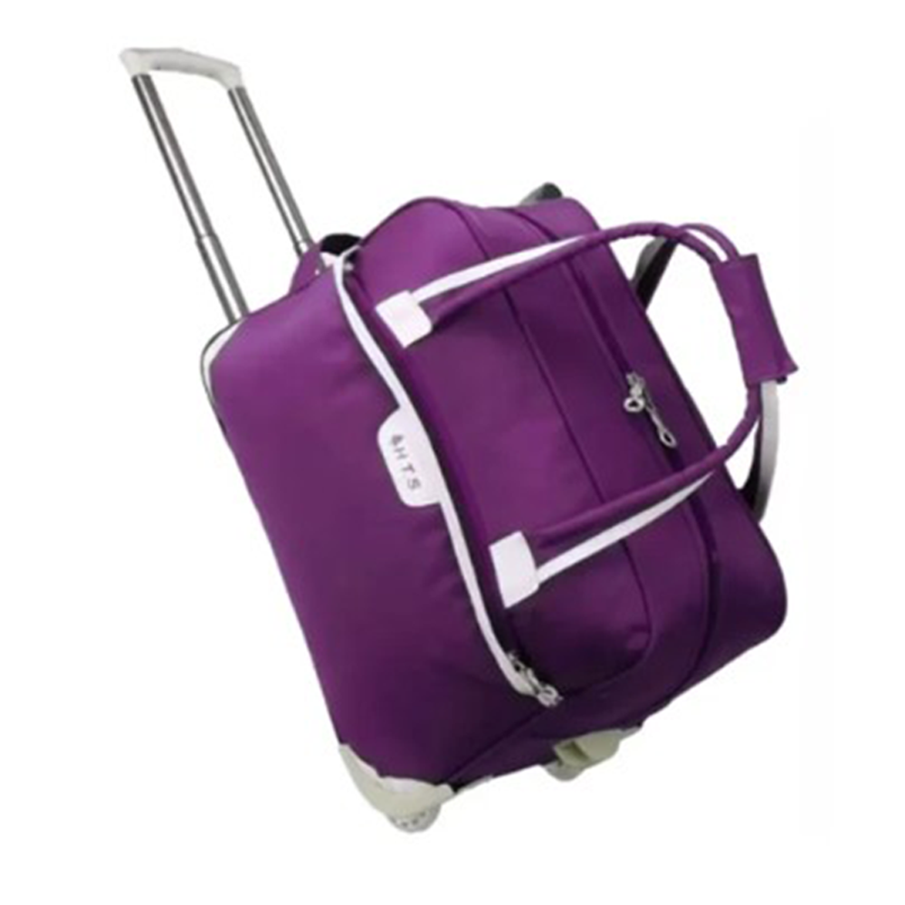 HTS HTS-20-PE Duffel Travel Trolley Bag - Purple