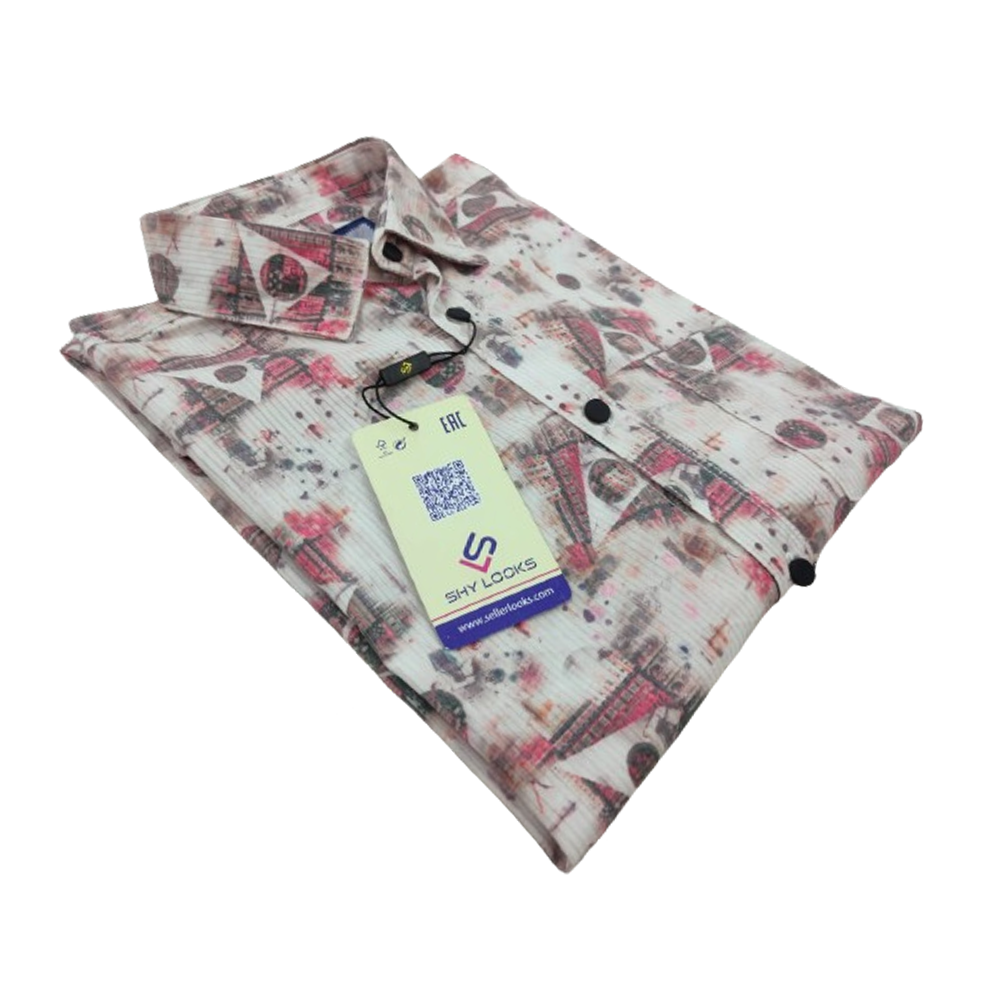 China Cotton Printed Full Sleeve Shirt For Men - Multicolor - OP367