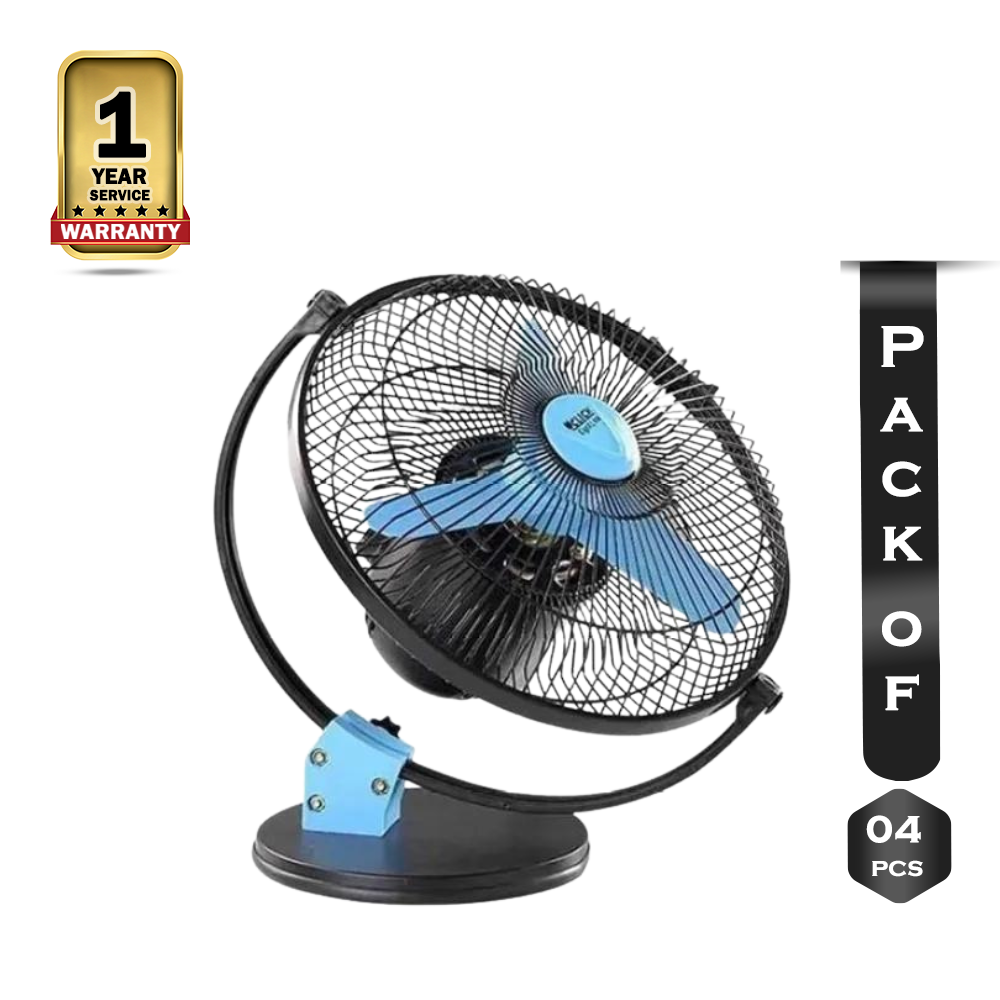 Pack of 4 Pcs Click Cyclone Table Fan - 9 Inch