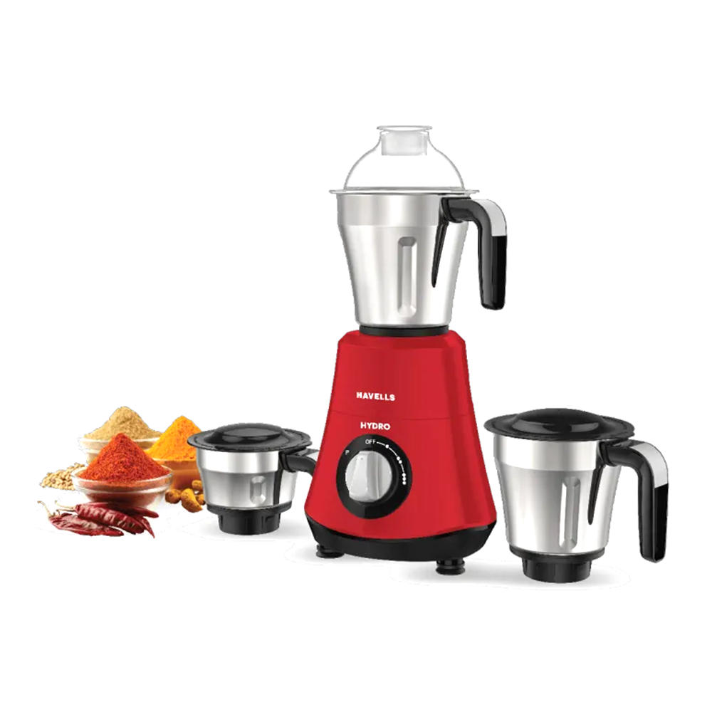 Havells Hydro 3 In 1 Blender - 750W - Red And Silver