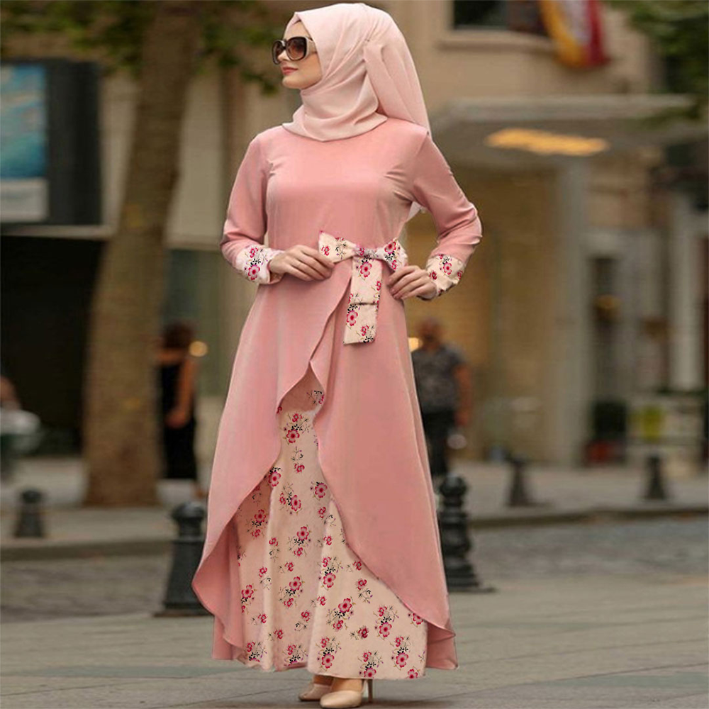 Alex with Linen Iraq Stylish Printed Hijab and Borkha for Women - Civite - B_463