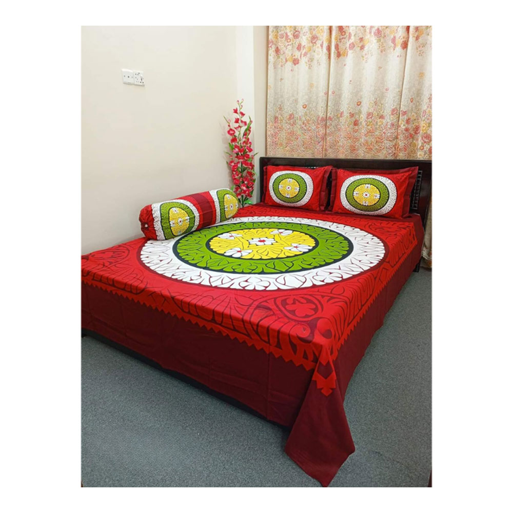 Cotton Bedsheet with Pillow Covers - king Size - 2502023