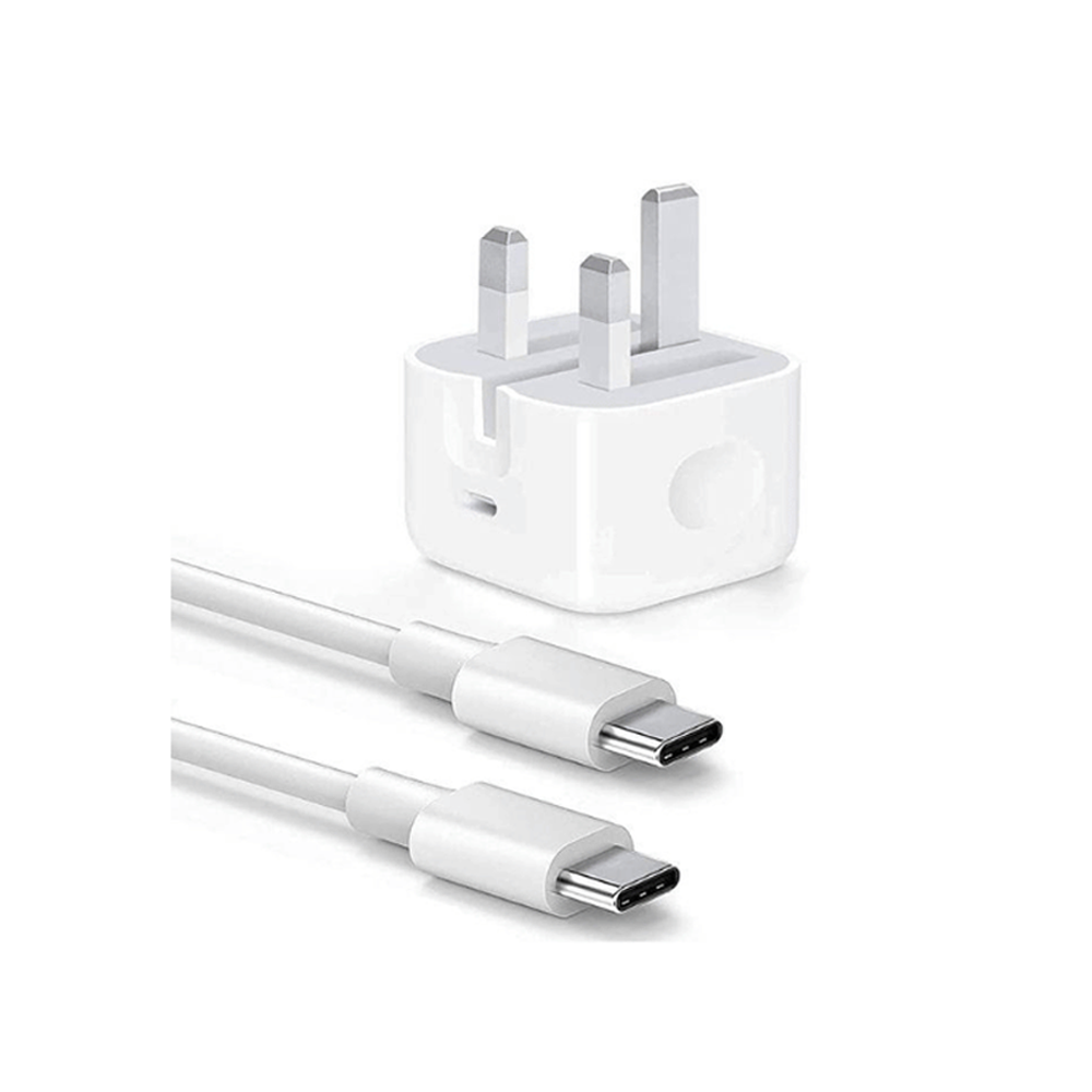 IPhone 15 Pro Max USB-C 3Pin Power Adapter USB-C to C Cable - 35W - White