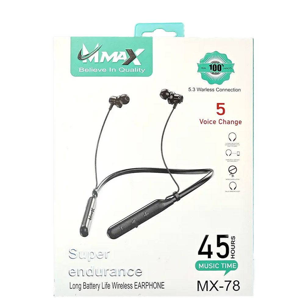 Max MX-78 Bluetooth Hanging Neckband Headphone