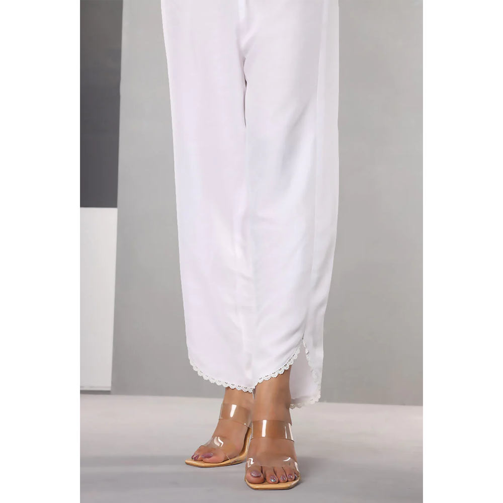 Cashmilon Tulip Pant For Women - White - P1