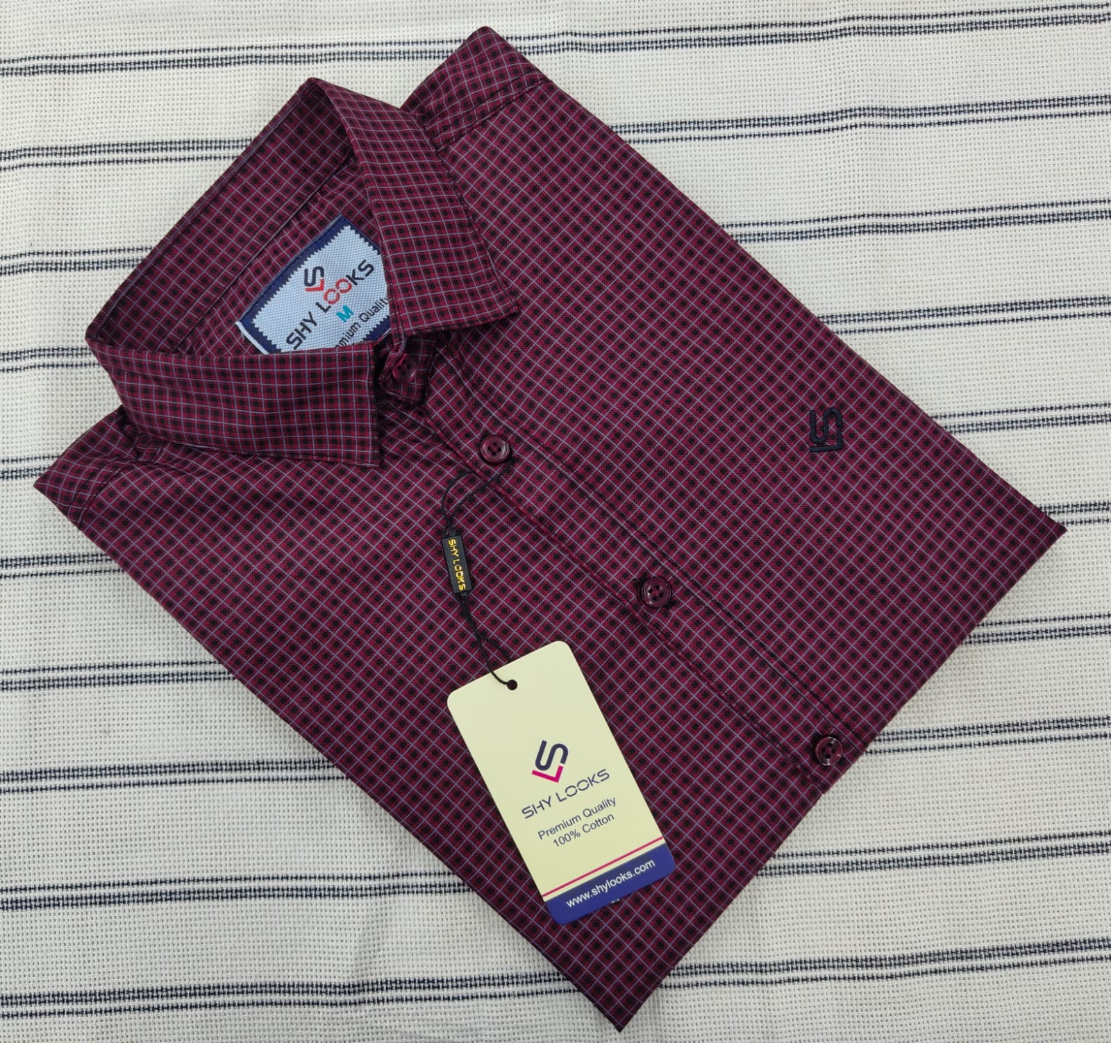 Cotton full Sleeve Check Shirt  For Men - Multicolor - OP567