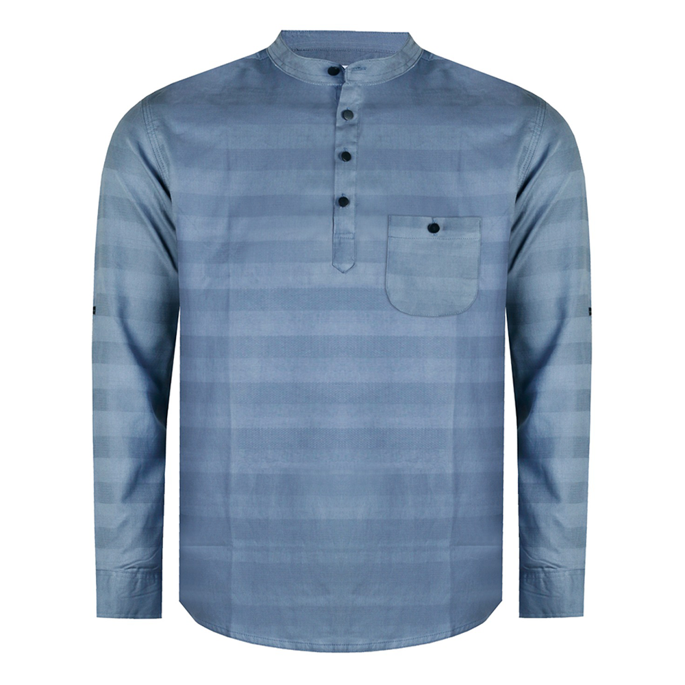 Cotton Full Sleeve Katua For Men - Blue Gray - OP225