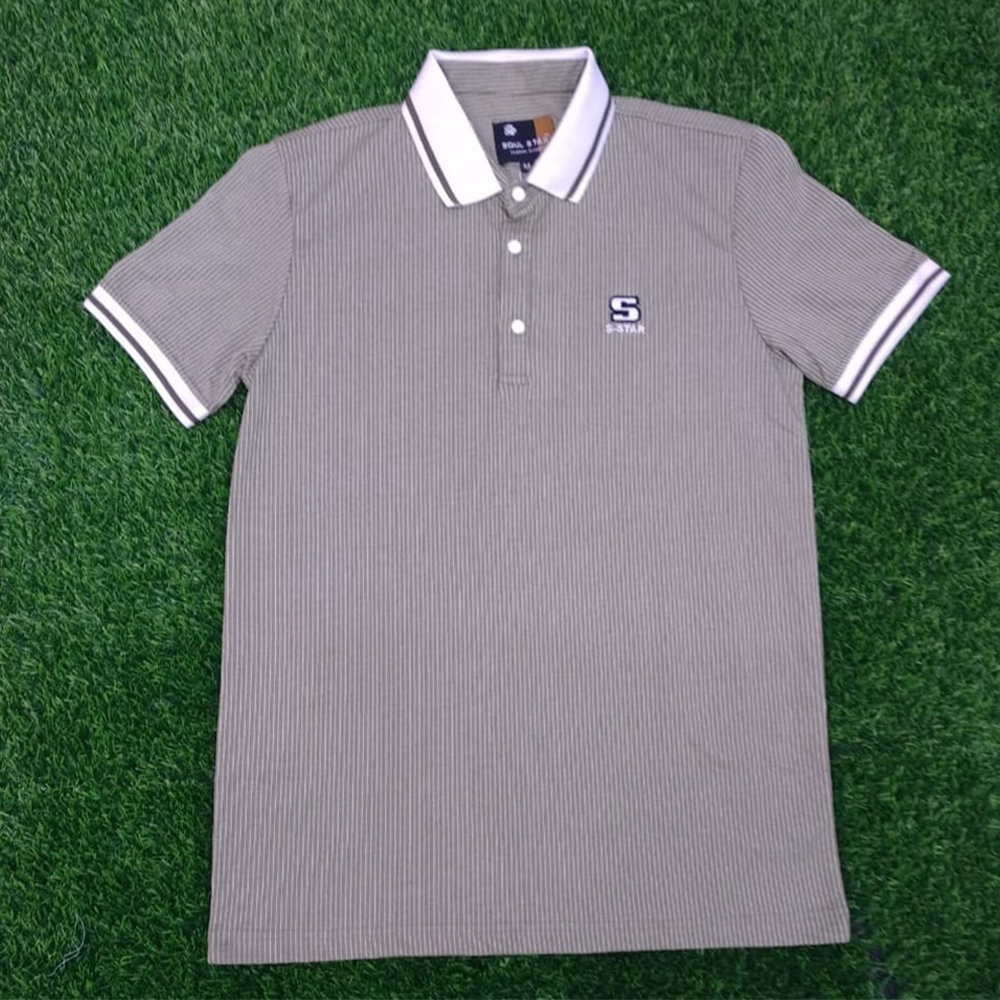 Cotton Polo T-Shirt For Men - Gray - 3.16