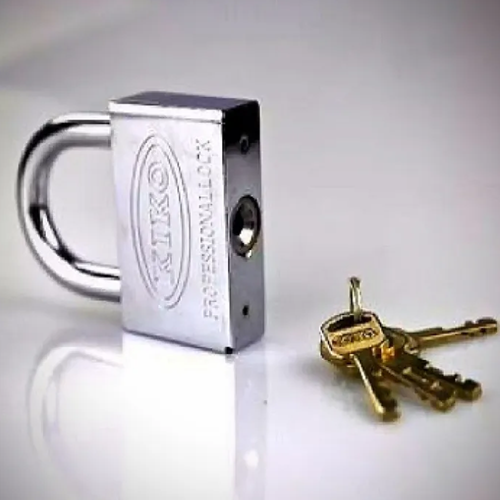 KIKO Pad Lock 70mm With 4 key - Silver