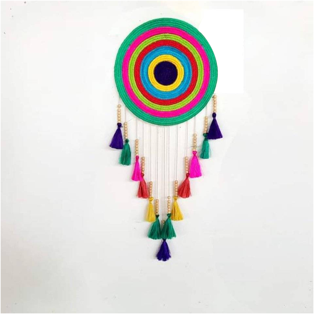 Jute Handmade Dream Catcher - 36 Inch - Multicolor