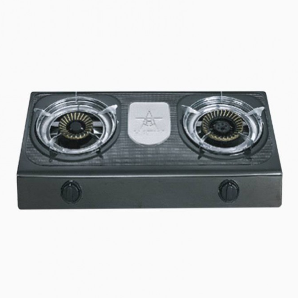 Hatim 2-HCR-11-HAB Double Burner Auto Gas Stove - Black