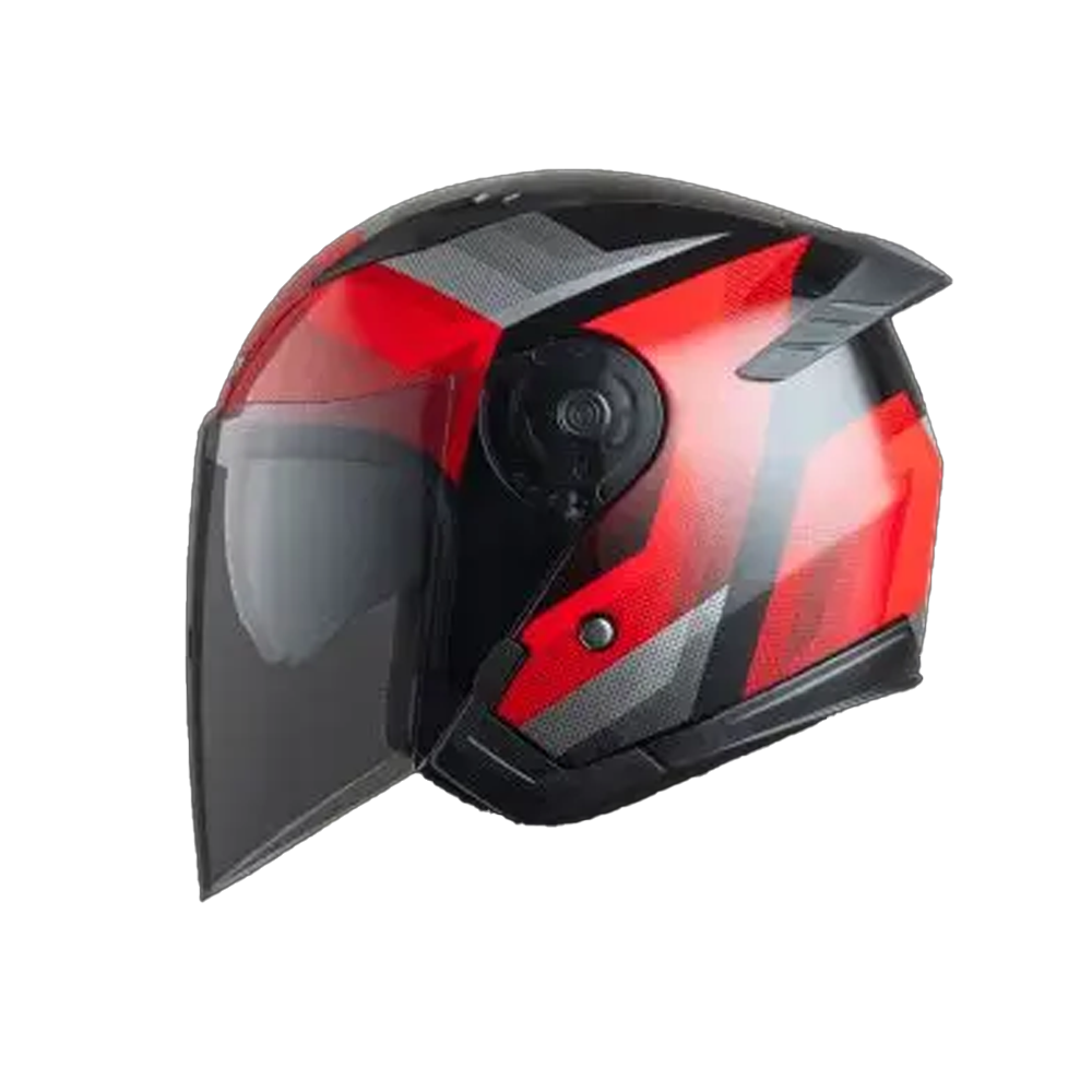 Torq Atom Half Face Helmet - M Size - Red and Black