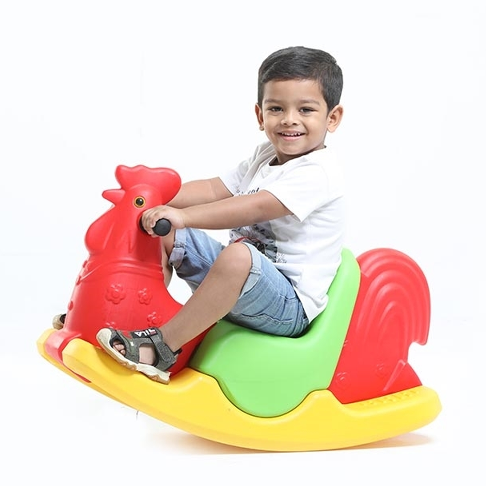 RFL Playtime Chicken Rider Toy For Kids - Red And Yellow