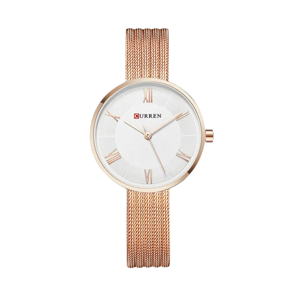 Curren 9020 Analog Watch For Women - Rose White 