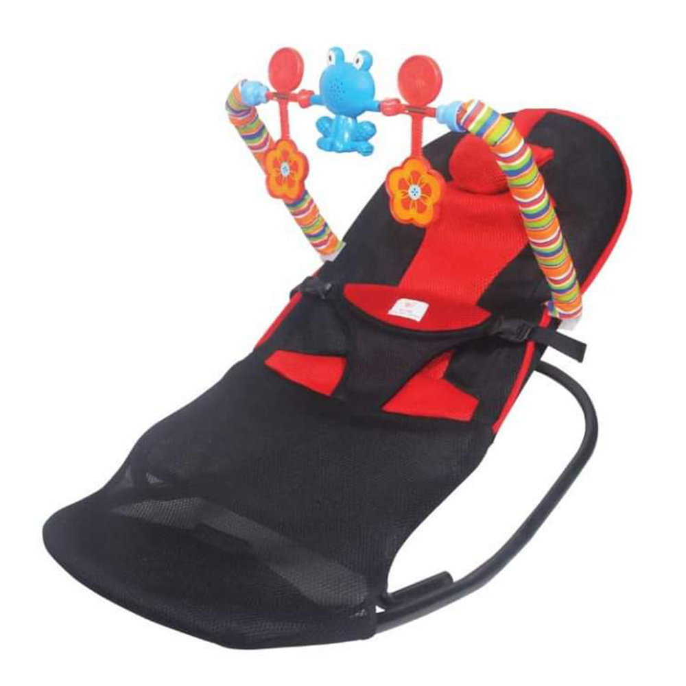 Multifunctional Baby Rocking Chair with Toy - Black