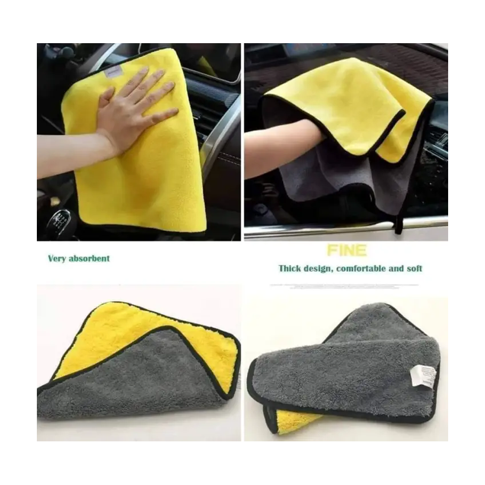 Microfiber Car Cleaning Towel - 40*40 - Yellow