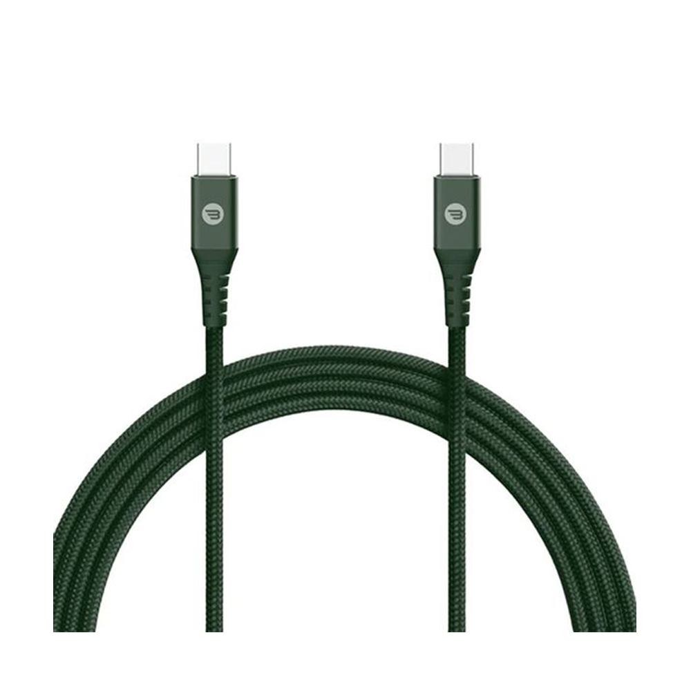 BAYKRON Type C To Type C Kevlar Cable 3A - 1.2m - Midnight Green