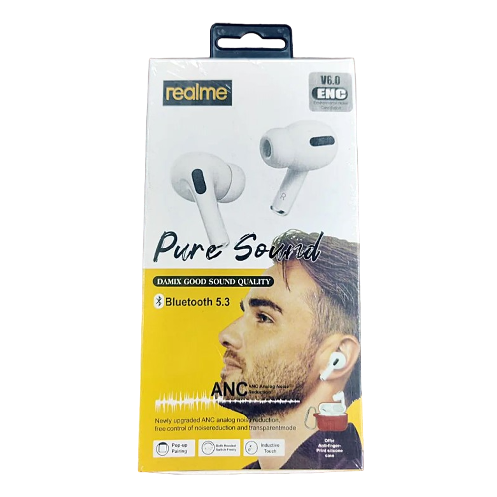 Realme Airpods-Pure Sound Wireless Earbuds - White