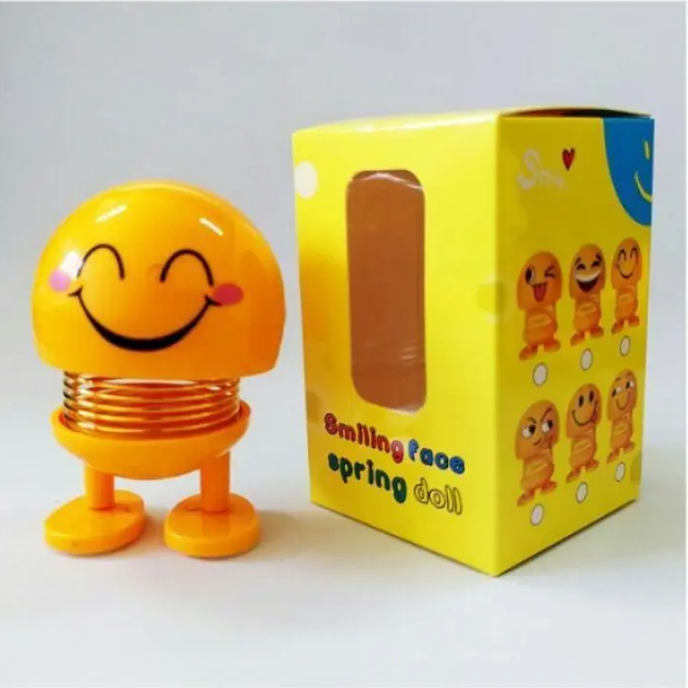 Smiling Face Spring Doll - Yellow