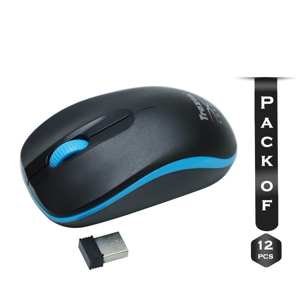 Pack Of 12 Pcs Electro Xtreme EWM Wireless Mouse - Black