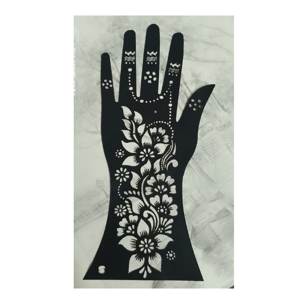 Mehedi Henna Hand Stencil Sticker For Women