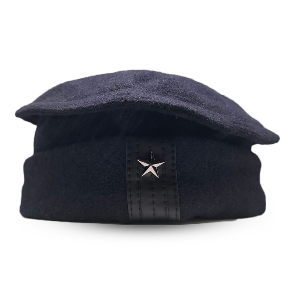 Cotton Afghani Pakal Hat (Tupi) for Men - Navy Blue