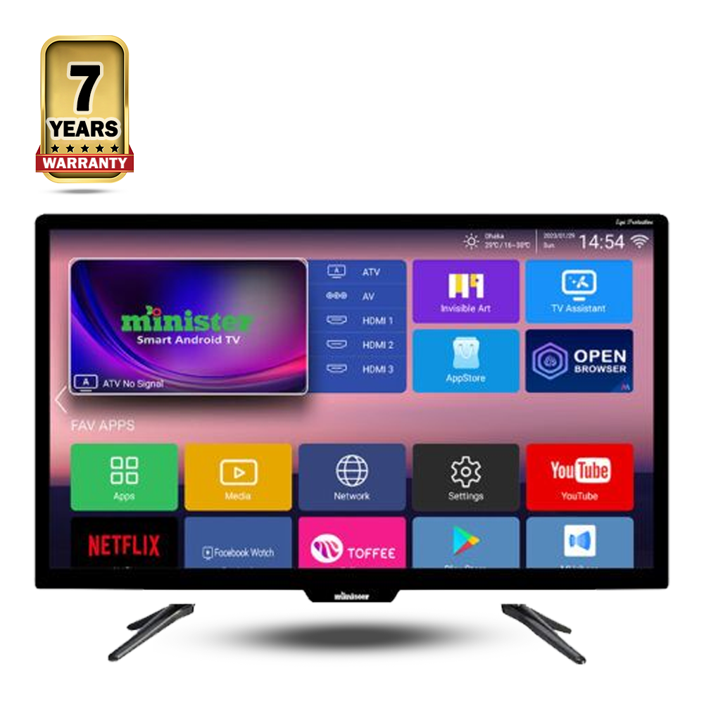 Minister MI32M7CG Glorious Smart Android TV - 32 Inch - Black