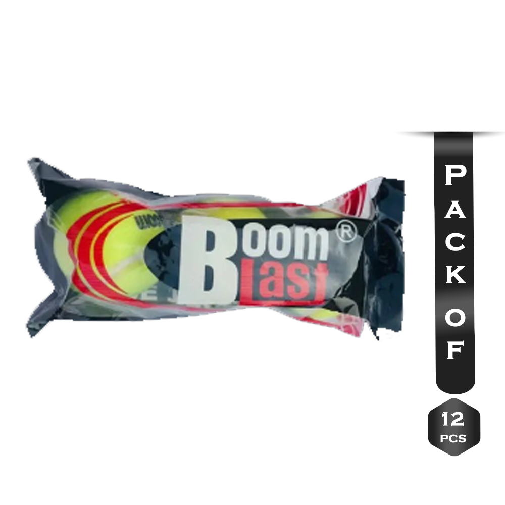 Pack of 12 Pcs BOOM BLAST Conventional Tennis Ball 