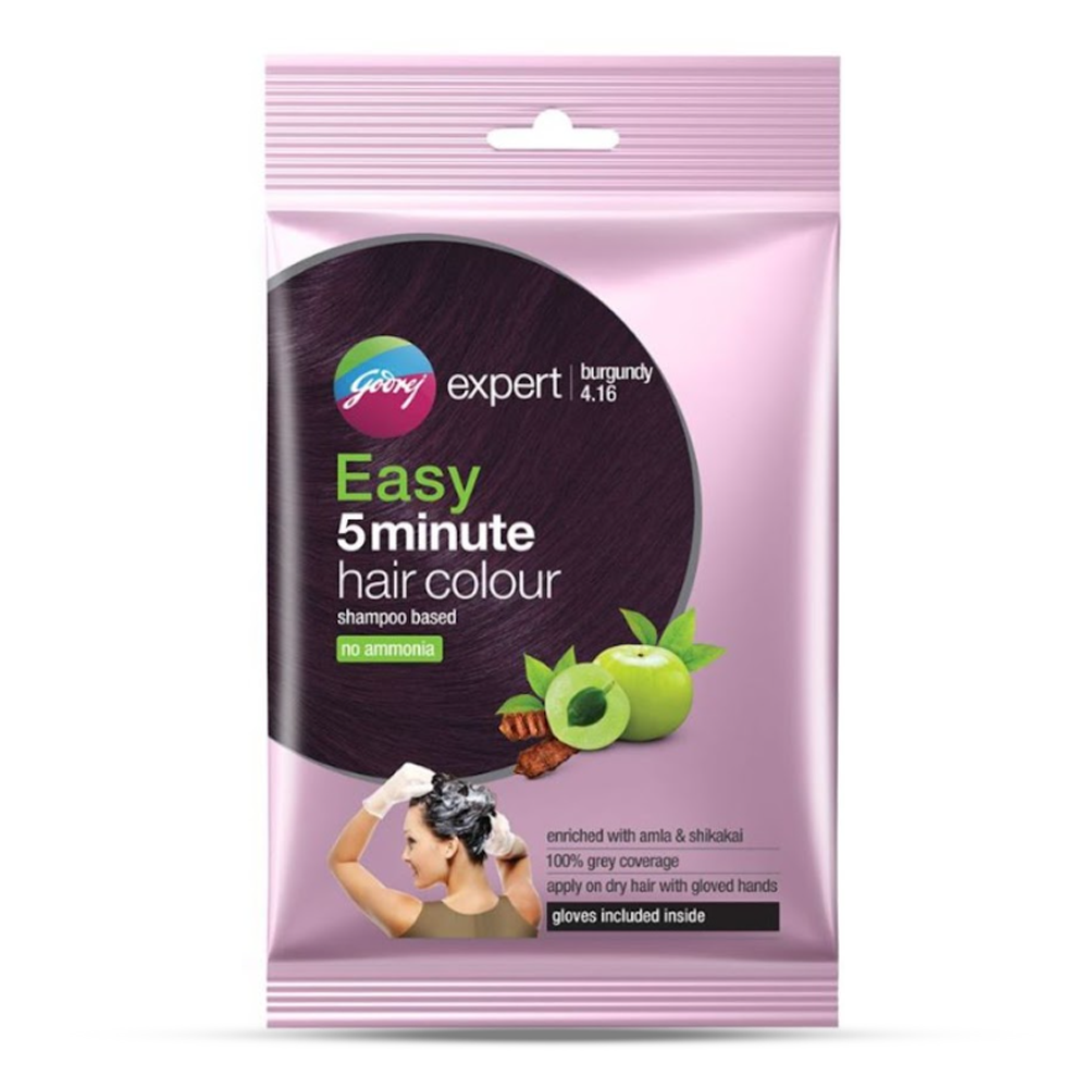 Godrej Expert Easy 5 Minute Shampoo Hair Color Burgundy - 18ml
