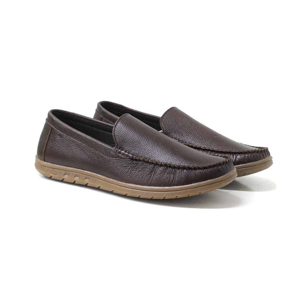 Leather Casual Shoe for Men - MC179CH - Coffee