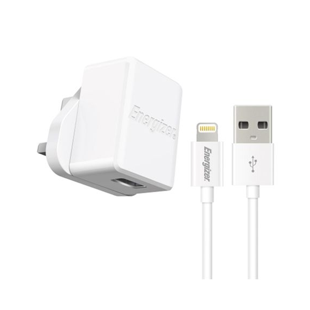 Energizer ACA1AUKCLI3 Wall Charger + Lightning Cable - White