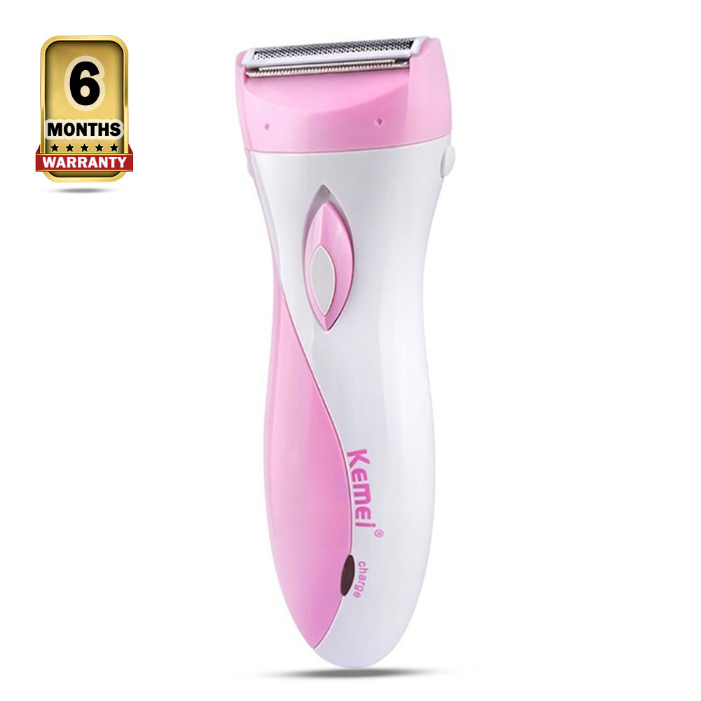 Kemei KM-3018 Electric Hair Trimmer For Women - Pink