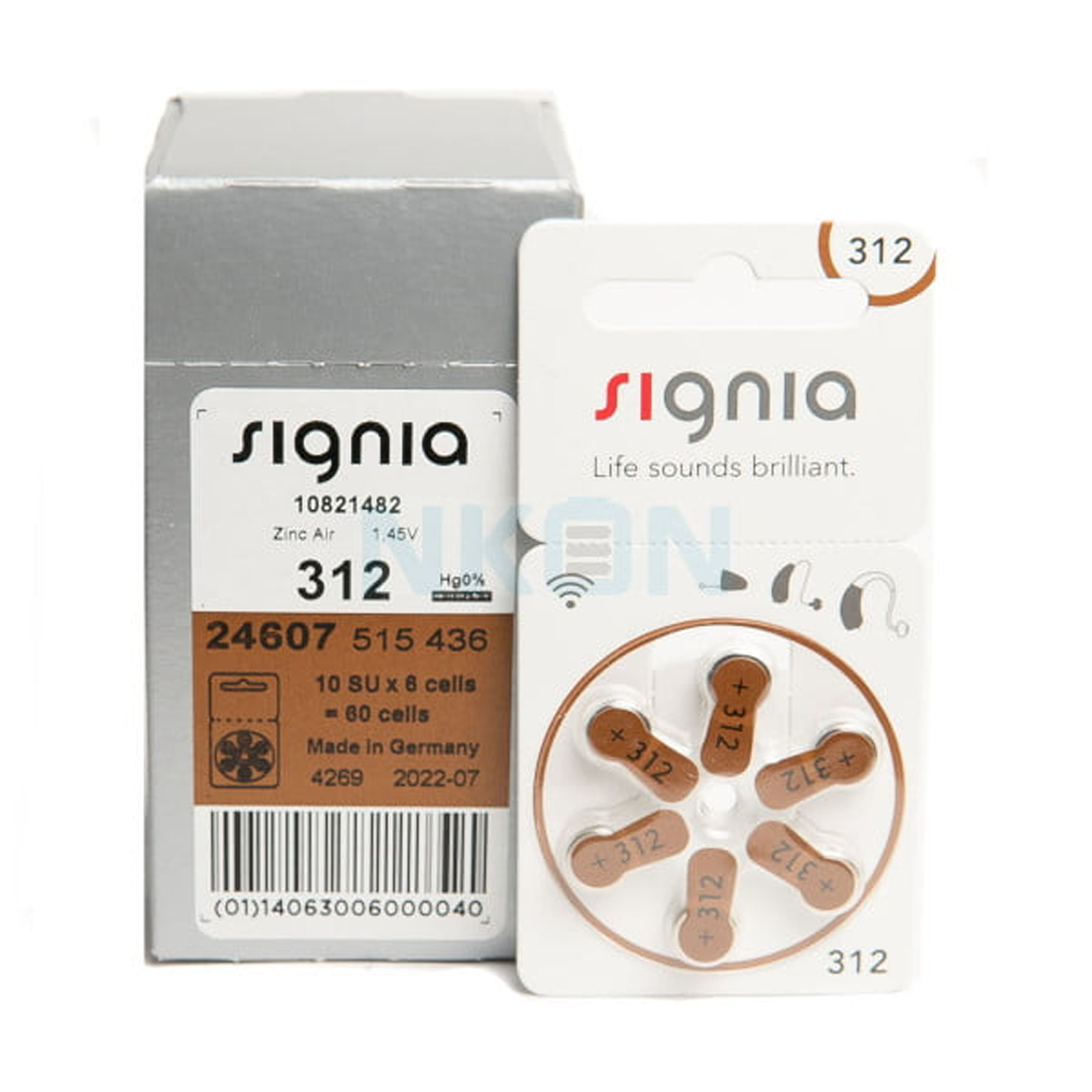 Signia P312MF 312 PR41 Hearing Aid Battery Box