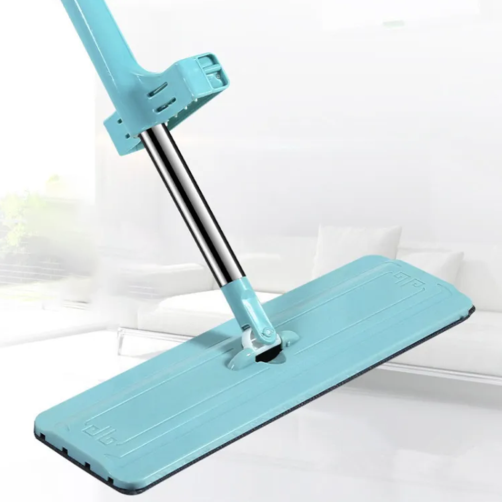 Hand Free Household Floor Cleaning Multifunction Flat Mop - Blue