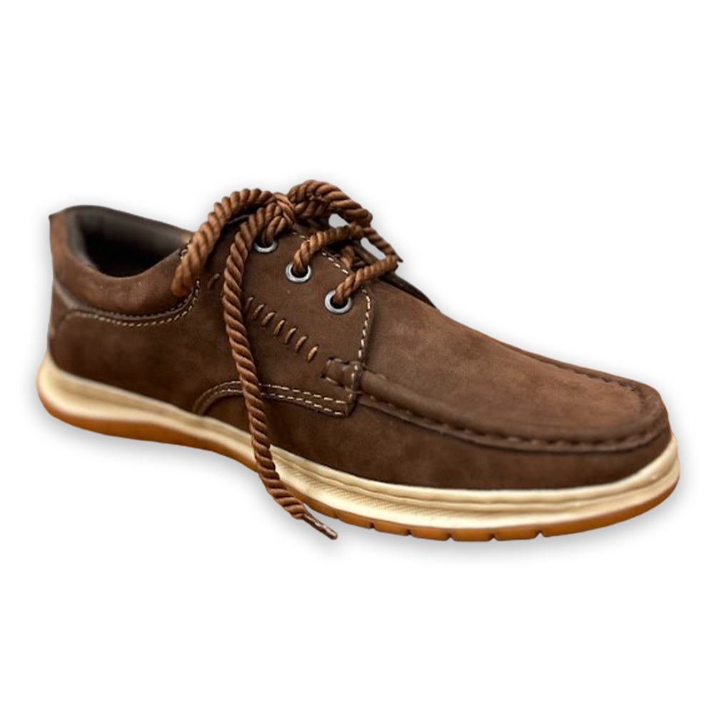 Leather Casual Shoes For Men - Brown - S6