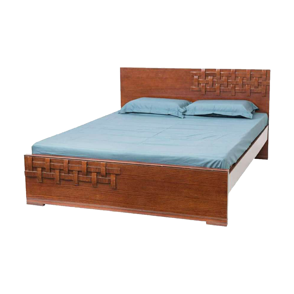 Malaysian Processed Wood Semi Double Size Bed - 4'*7' Feet