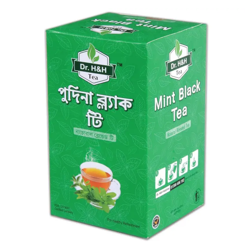 Dr. H&H Mint Black Tea Bags - 30Pcs - 60gm