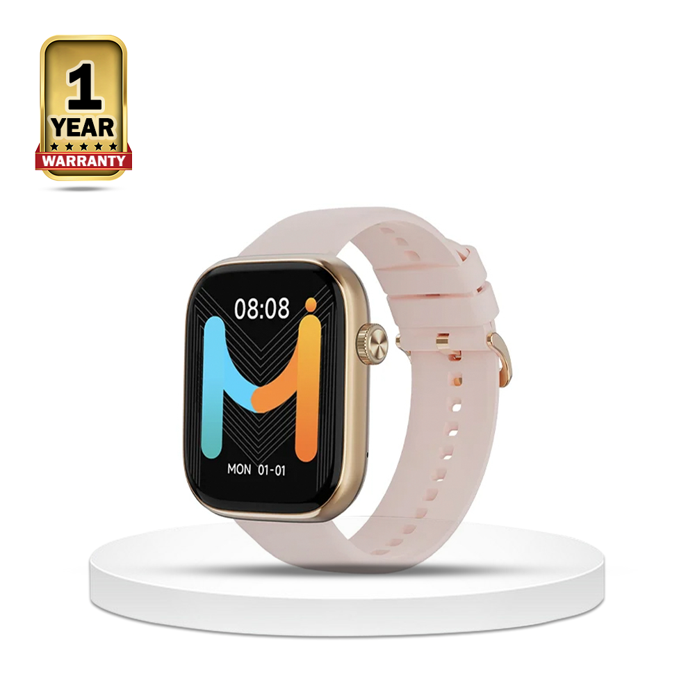 IMIKI ST2 BT Calling Smartwatch - 1.96 Inch - Gold