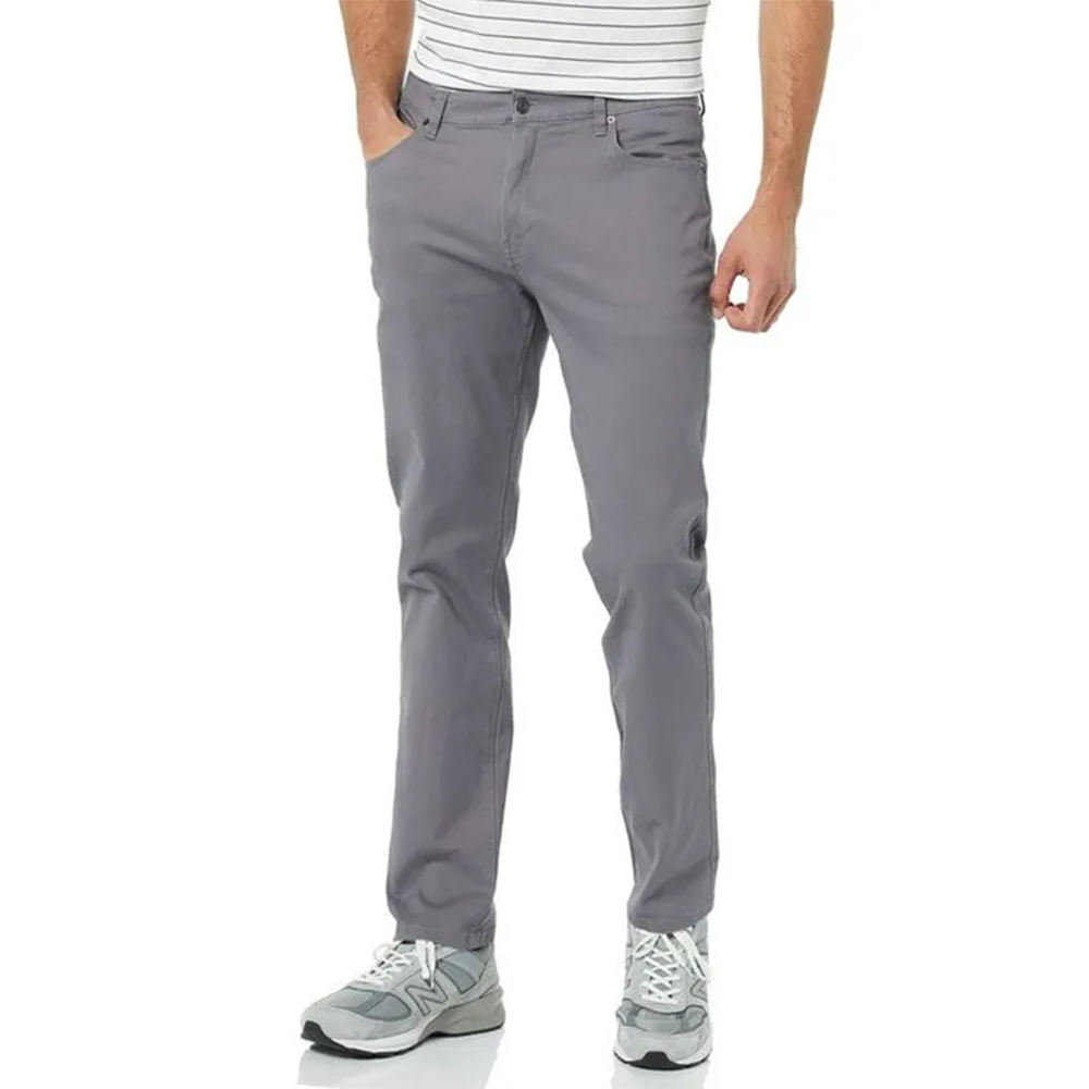 Cotton Semi Stretched Chinos Gabardine Pant For Men - Gray - PGS013