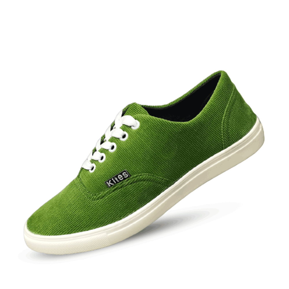 Kites Corduroy Fabric Light Casual Canvas Shoe For Men - Green - SK1040