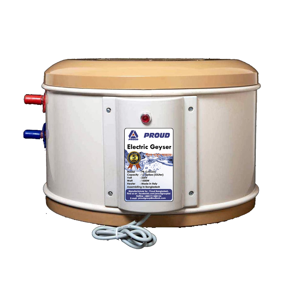 PROUD PB-GMS50L Electric Geyser (11 Gallon) Plastic Body - OFF-White - 50L