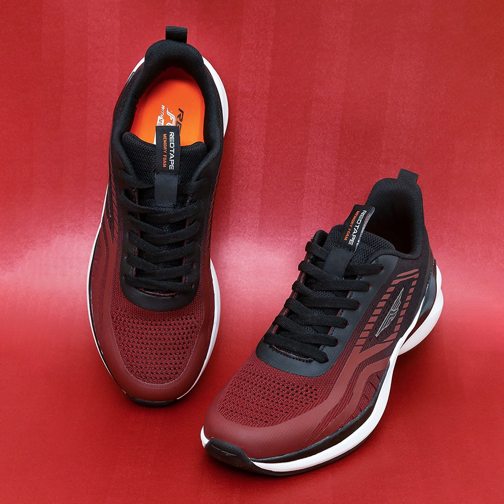 Red tape athleisure black cheap running shoes