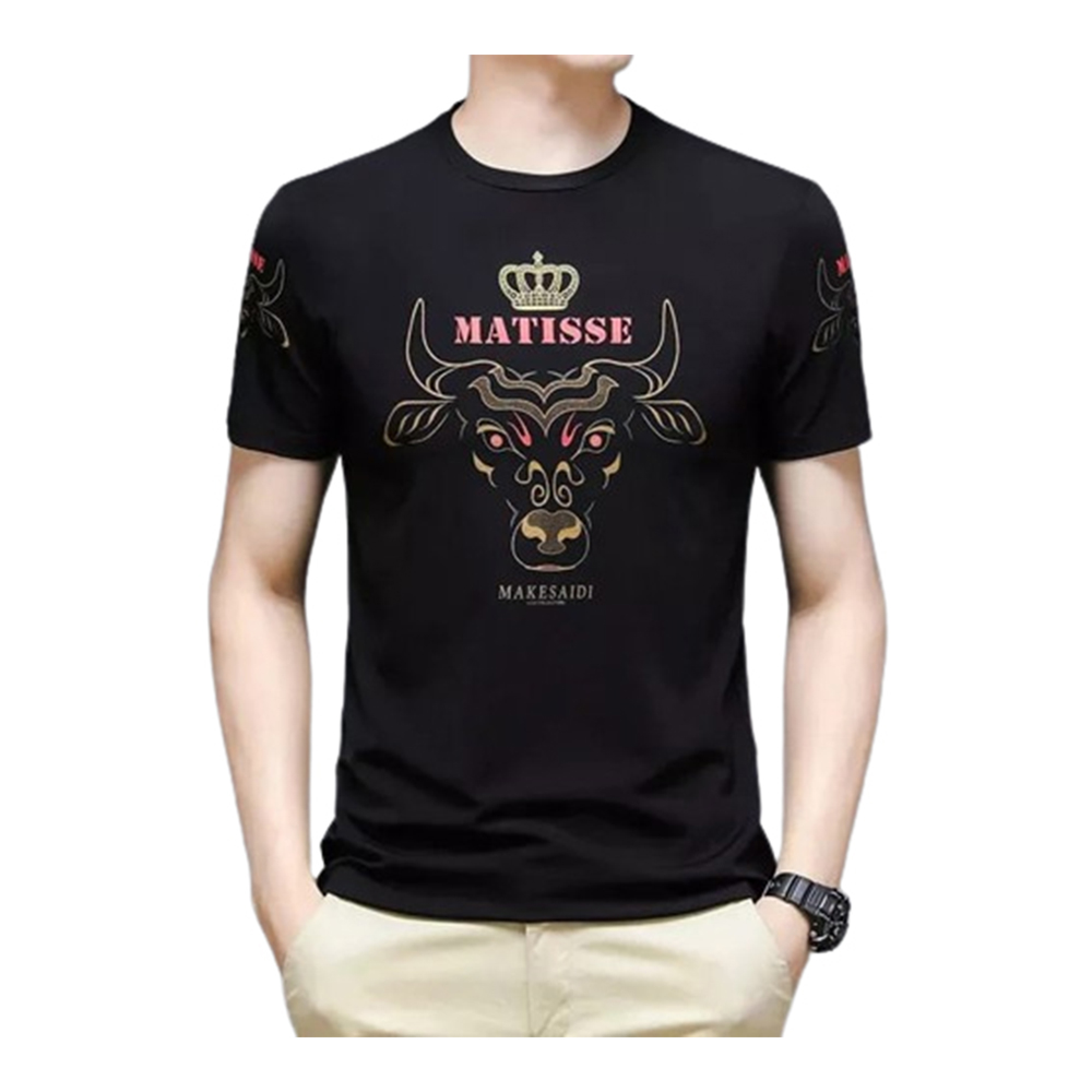 PP T-Shirt For Men - Black - TS-97