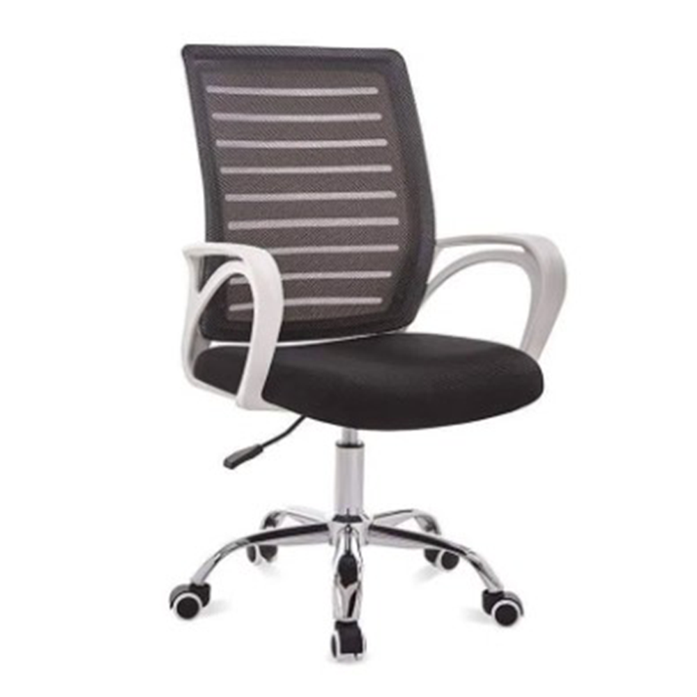 HS-15 FMS-9K Executive Mesh Chair - White and Black