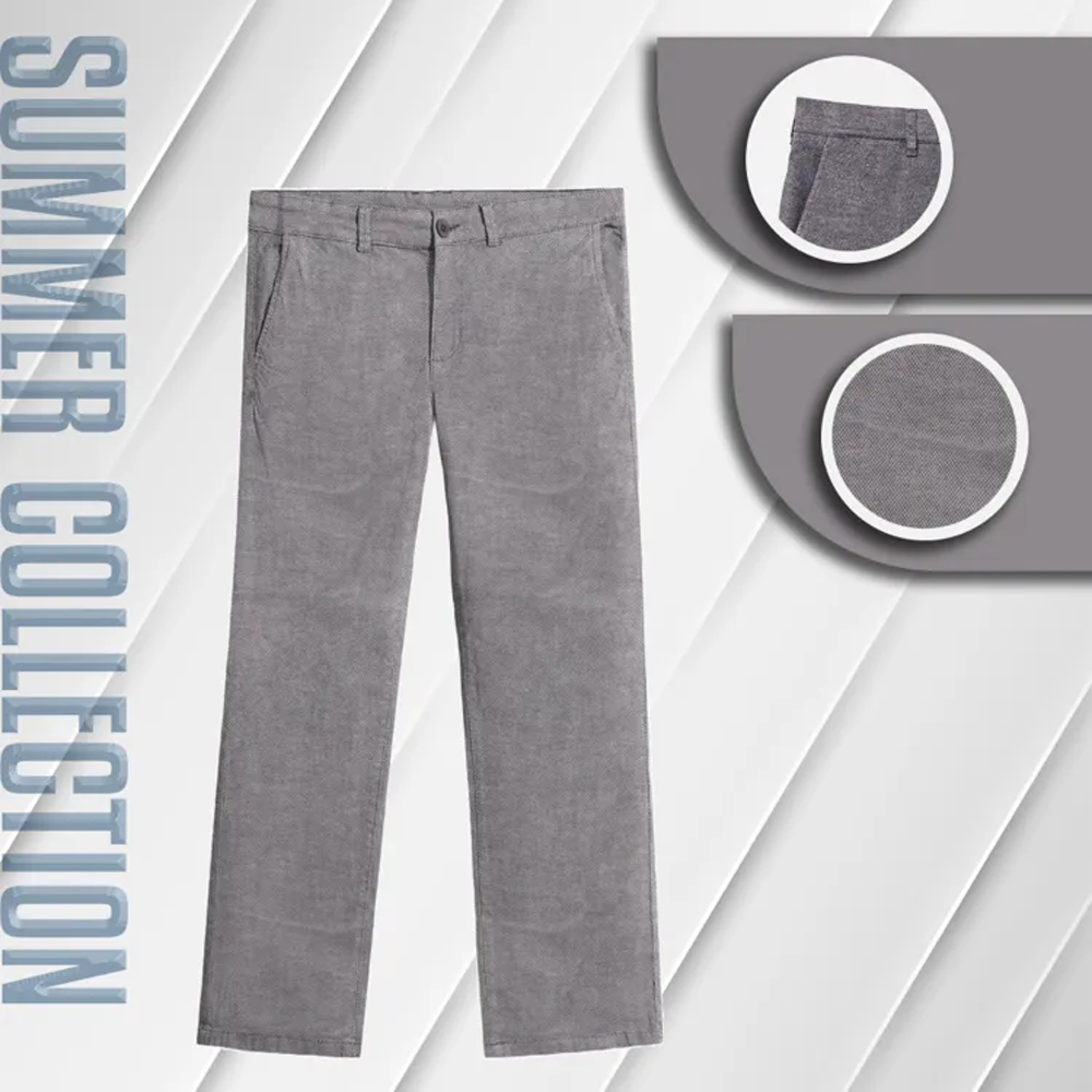 Cotton Pant For Men - Grey - 01